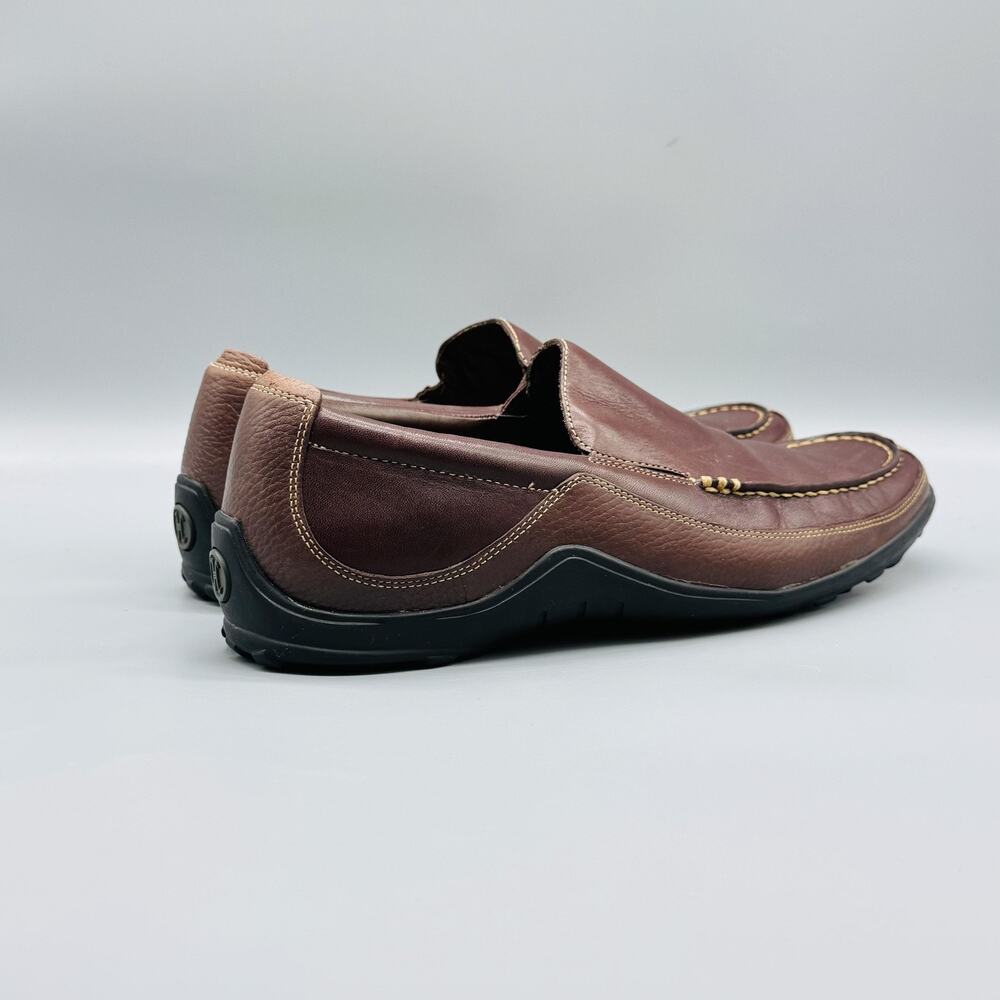 Cole Haan Shoes Mens 11 Brown Leather Slip On Loafers Moc Toe Casual Comfort - Picture 7 of 11